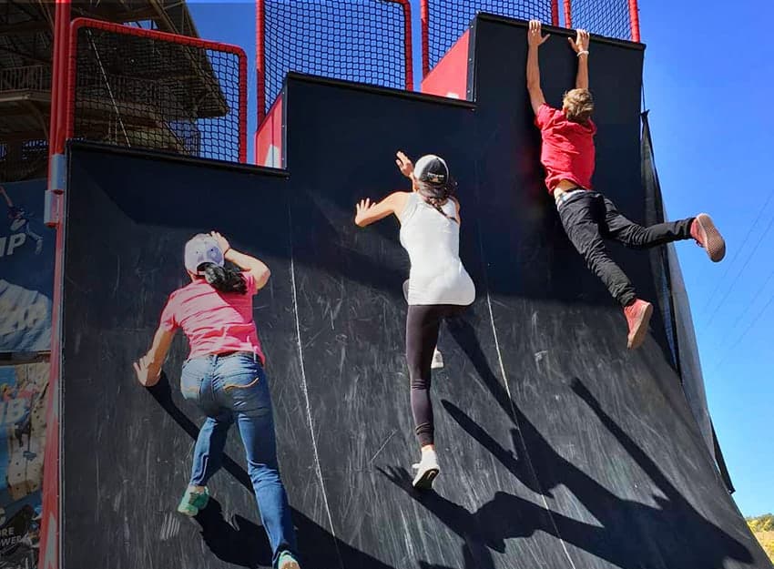 Ninja warrior obstacle course at The EDGE
