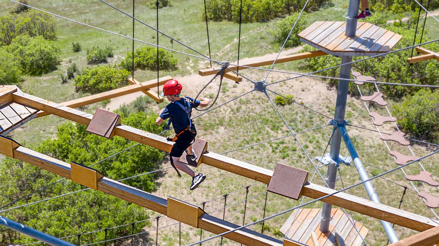 High-flying fun on the Sky Trek at The EDGE