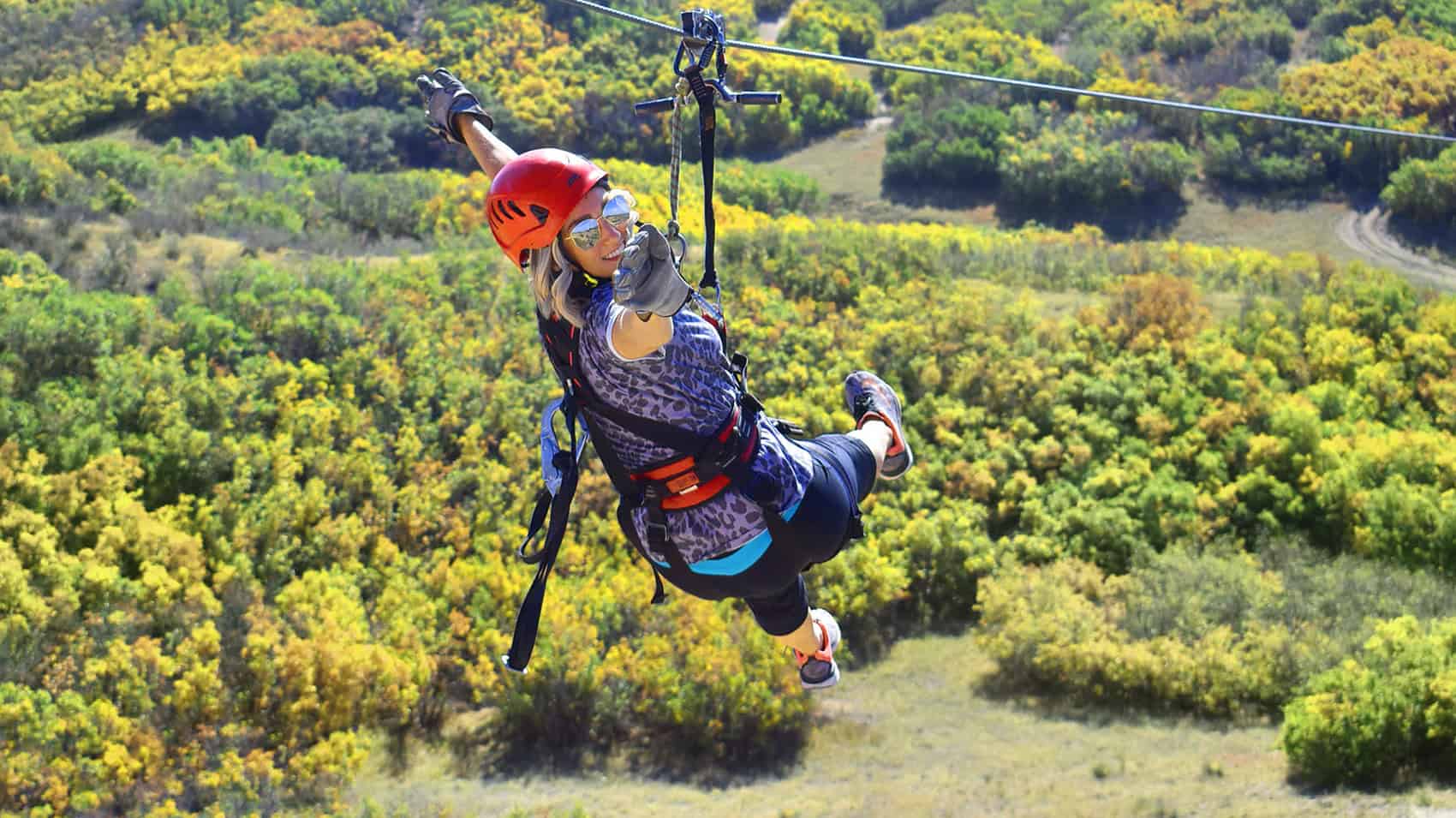 Zipline adventure through the trees at The EDGE