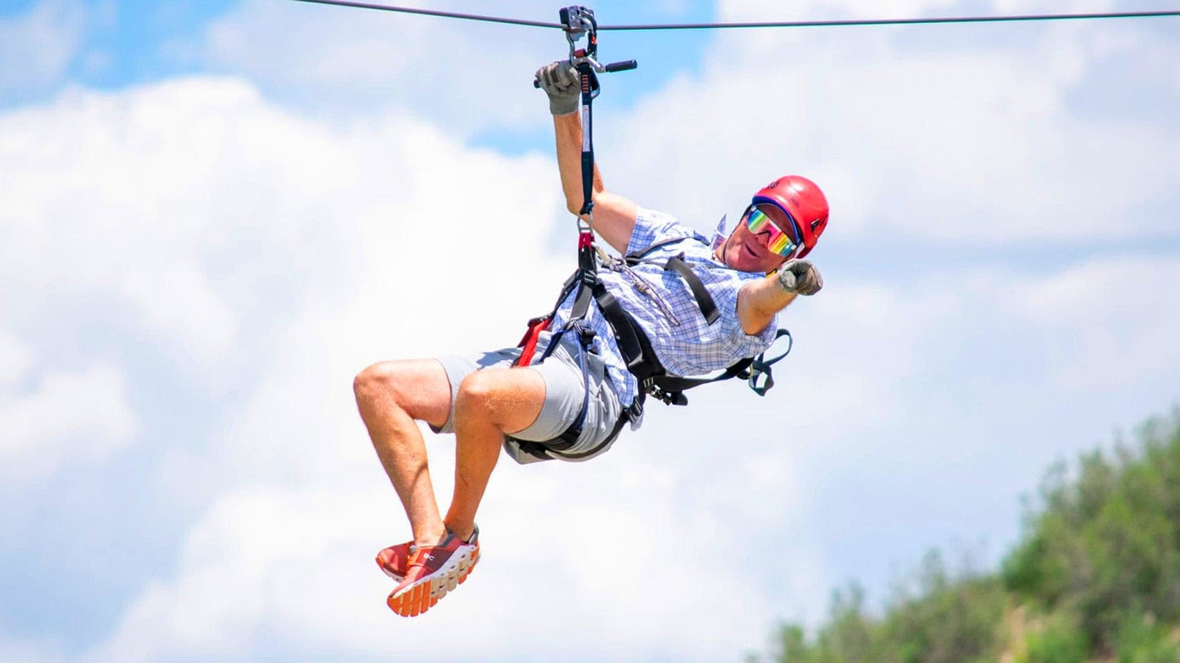 Thrilling zipline experience at The EDGE park